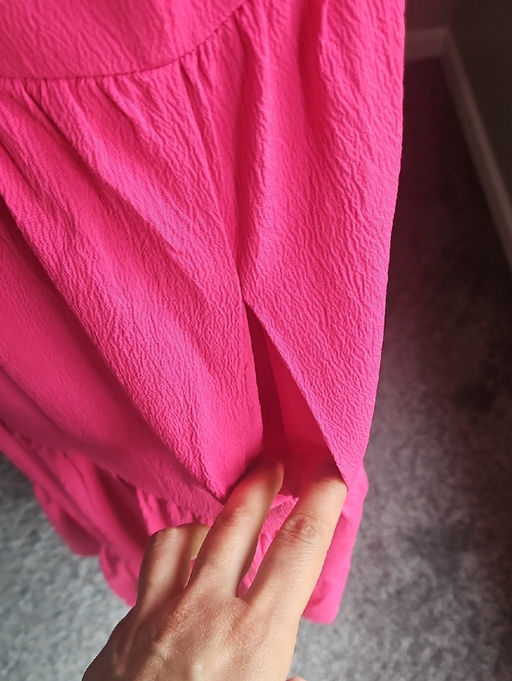 Entro Ruffle Tiered Midi Dress With Pockets - Picture 8 of 9